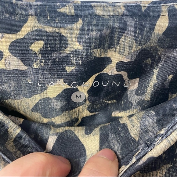 Playground leopard print high rise leggings M - Picture 3 of 7